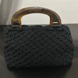 The sak Black crotchet purse